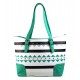 Aztec Print Tote Bags - Green - BG-TRO4975BGN