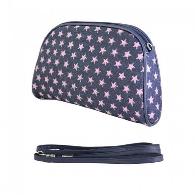 Denim Pink Star Cosmetic Bag - BG-CM020CPK