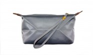 Nylon Cosmetic Bags w/ Wristlet - Gray - BG-HM1006GY