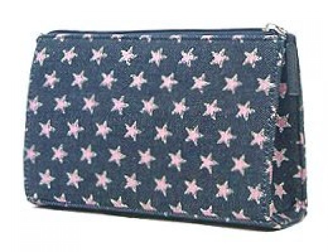 Denim Pink Star Cosmetic Bag - BG-PI023CPK