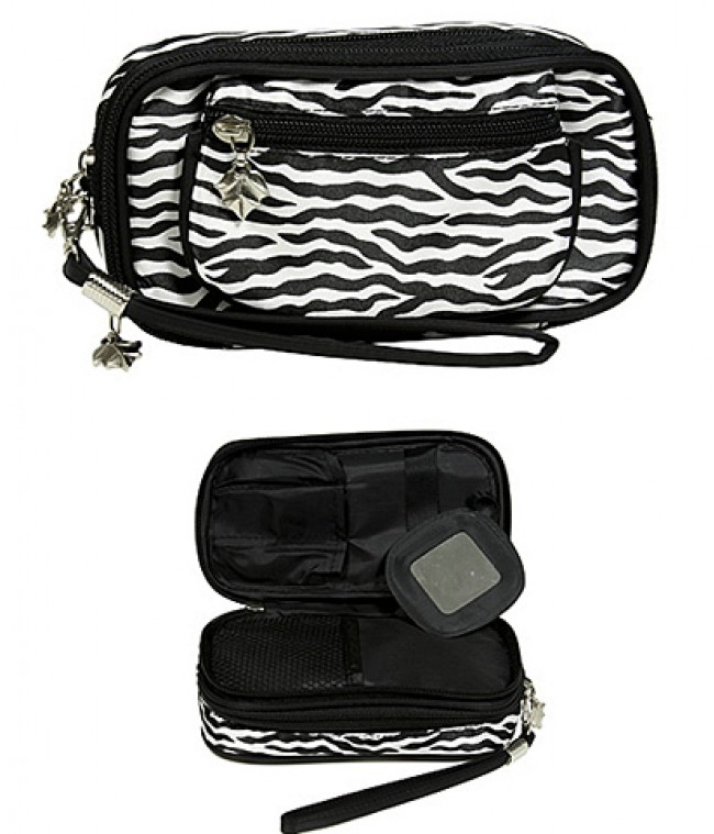 Cosmetic Purse - Zebra Print - Black - BG-Z200BK