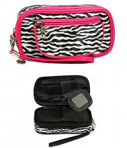 Cosmetic Purse - Zebra Print - Hot Pink - BG-Z200HPK