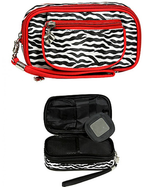 Cosmetic Purse - Zebra Print - Red - BG-Z200RD