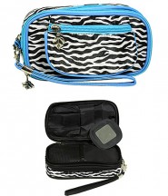 Cosmetic Purse - Zebra Print - TQ BLUE -BG-Z200TQ