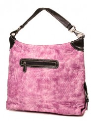 Floral Quilted Leather Like Hobo - Pink - BG-HB07PK