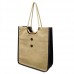 Jute Tote: Plain w/ Cotton Woven Loop Handles - BG-JTS101
