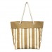 Jute Tote: Stripes w/ Cotton Cable Loop Handles - BG-JTT104
