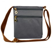 Nylon Messenger Bag -  Gray - BG-HD1851GY