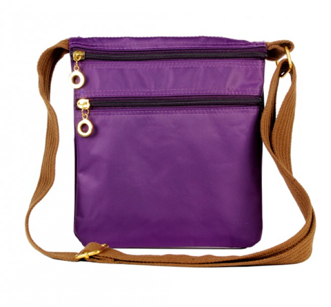 Nylon Messenger Bag - Purple - BG-HD1851PU