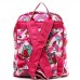 Quilted Cotton Backpack - Owl & Chevron Printed - Pink - BG-OW402PK