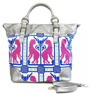 Signature Print Tote Bags - Silver - BG-N062-2SV