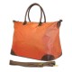 Nylon Large Shopping Tote w/ Nylon Shoulder Strap - Orange - BG-HD1294OG