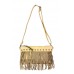 Shoulder/ Clutch Bags - Accent w/ Metal Studs & Fringes - Black - BG-15-725YW