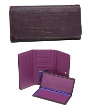Wallet - Faux Soft Leather Wallet - Dark Silver - WL-190JRPL