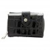 Tri-Fold Wallet - Croc Embossed - Black - WL-197AL-BK