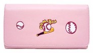 Wallet - Embroidered Baseball Theme - Pink - WL-EBB030WBPK
