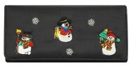 Wallet - Snowman Embroidery Wallet - WL-MCS030WB